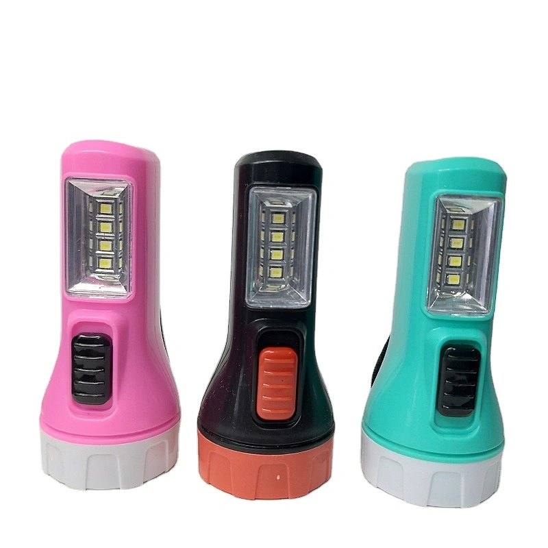2022 aa battery pocket powerful 0.5w mini torch led flashlight hlm with 4 SMD high power side light small outdoor multi light