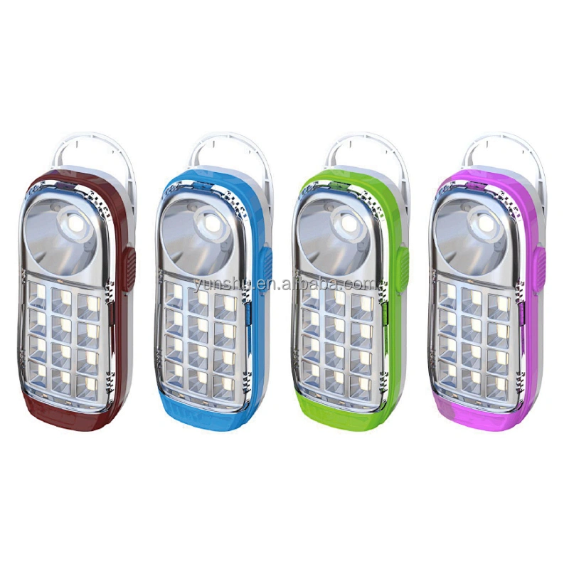 1 LED+ 12 SMD rechargeable emergency lamp high power camping lantern outdoor camping light