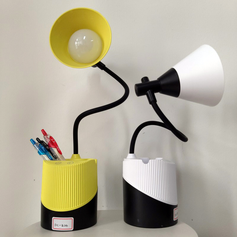 2022 new product cordless e27 bulb desk lamp 7w 10w eye caring study mini 3 dimmer touch adjustable gooseneck led table light