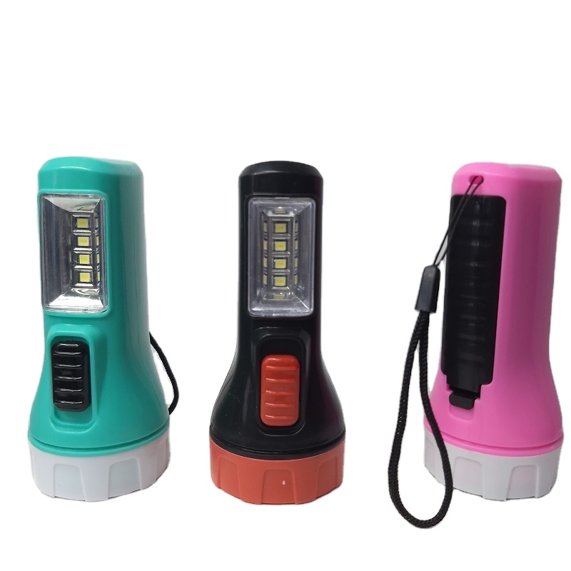 2022 aa battery pocket powerful 0.5w mini torch led flashlight hlm with 4 SMD high power side light small outdoor multi light