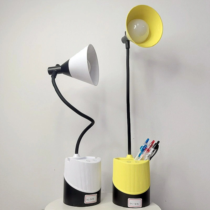 2022 new product cordless e27 bulb desk lamp 7w 10w eye caring study mini 3 dimmer touch adjustable gooseneck led table light