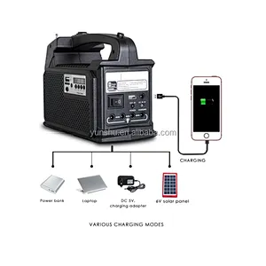 Wholesale price waterproof mini home off grid solar panel power bank lighting system system with speaker 20000mah