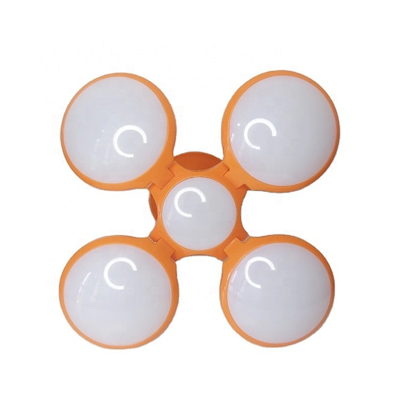 new portable b22 e27 led football bulbs rechargeable 9 watt deformed leaf light 9w 15w folding ufo energy saving lamp
