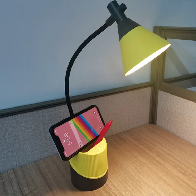 2022 new product cordless e27 bulb desk lamp 7w 10w eye caring study mini 3 dimmer touch adjustable gooseneck led table light