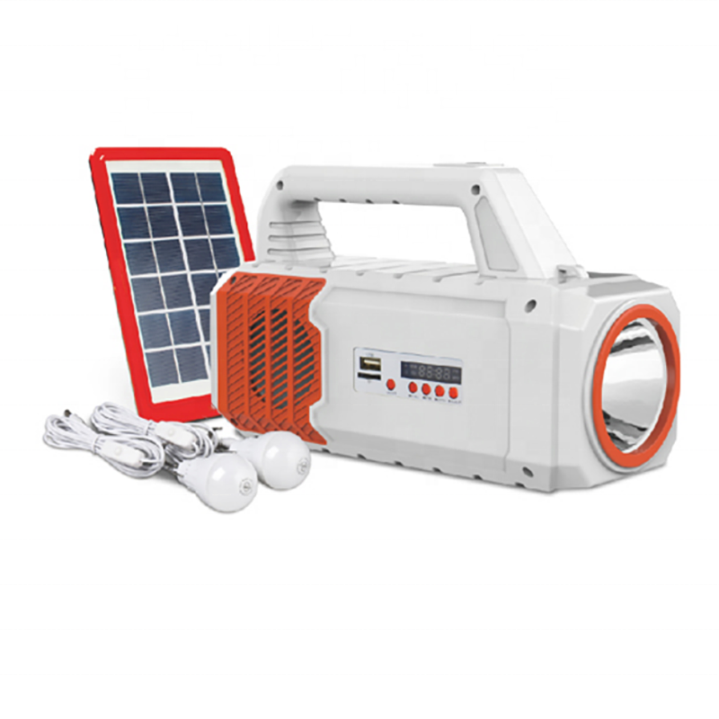 all ip65 solar energy system set  mobile power emergency LED search light bulbs panels charger solar light kit with mp3 other