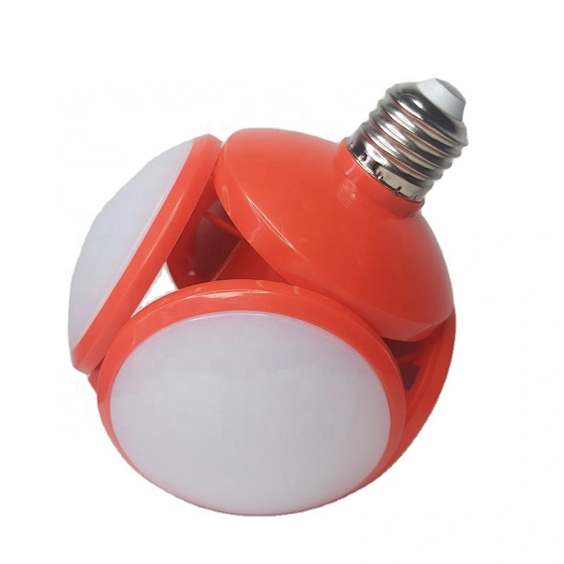 new portable b22 e27 led football bulbs rechargeable 9 watt deformed leaf light 9w 15w folding ufo energy saving lamp