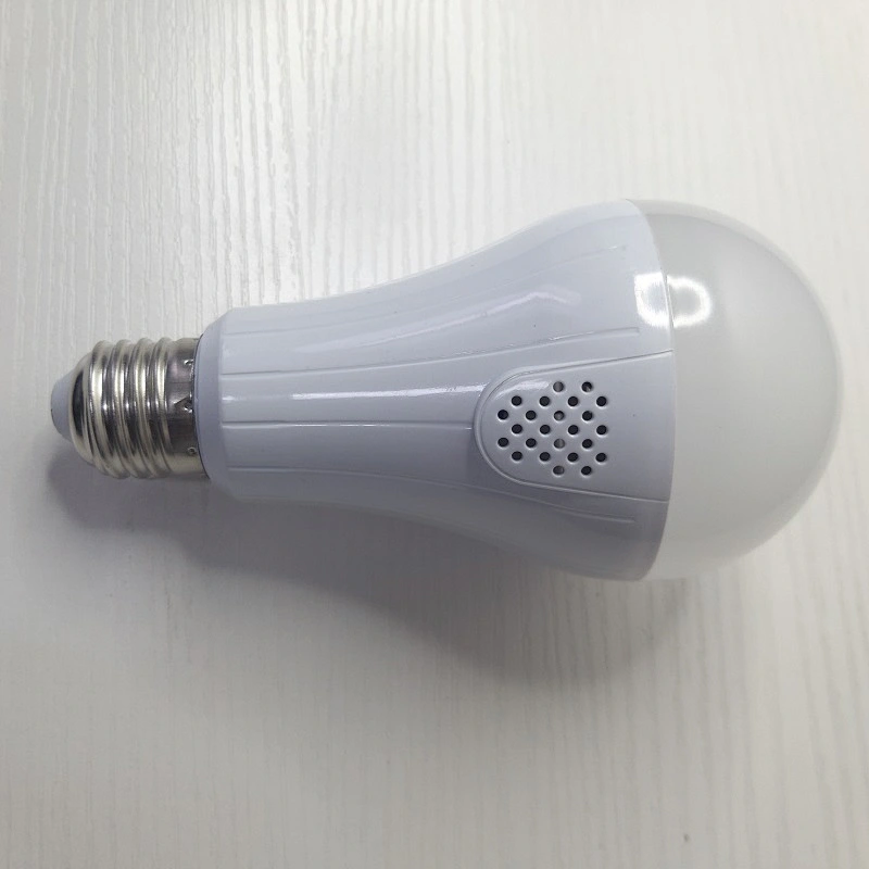 Smart high capacity dual battery rechargeable sensor led bulb light  b22 e27 7w 9w plastic emergency energy saver induction lamp