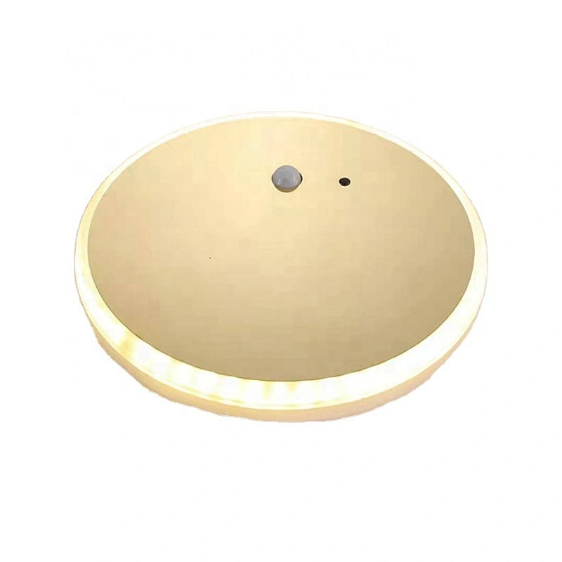 Wholesale solar panel induction moon LED wall light round lamp for home corridor aisle indoor outdoor balcony bathroom