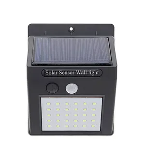 2022 Hot sale sunlight powered motion sensor fence ip65 waterproof modern 30 led solar wall light for outdoor backyard garden