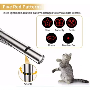 3 in 1 Rechargeable Mini Multi Function Aluminum LED Light Flashlight Pet Cat Catch Laser Pen Pointer Interactive Exercise Toy