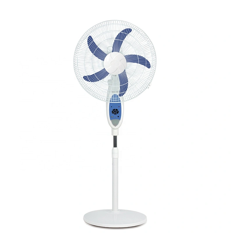 2022 trending products portable solar rechargeable 16 inch pedastal floor electric fan with remote control led light