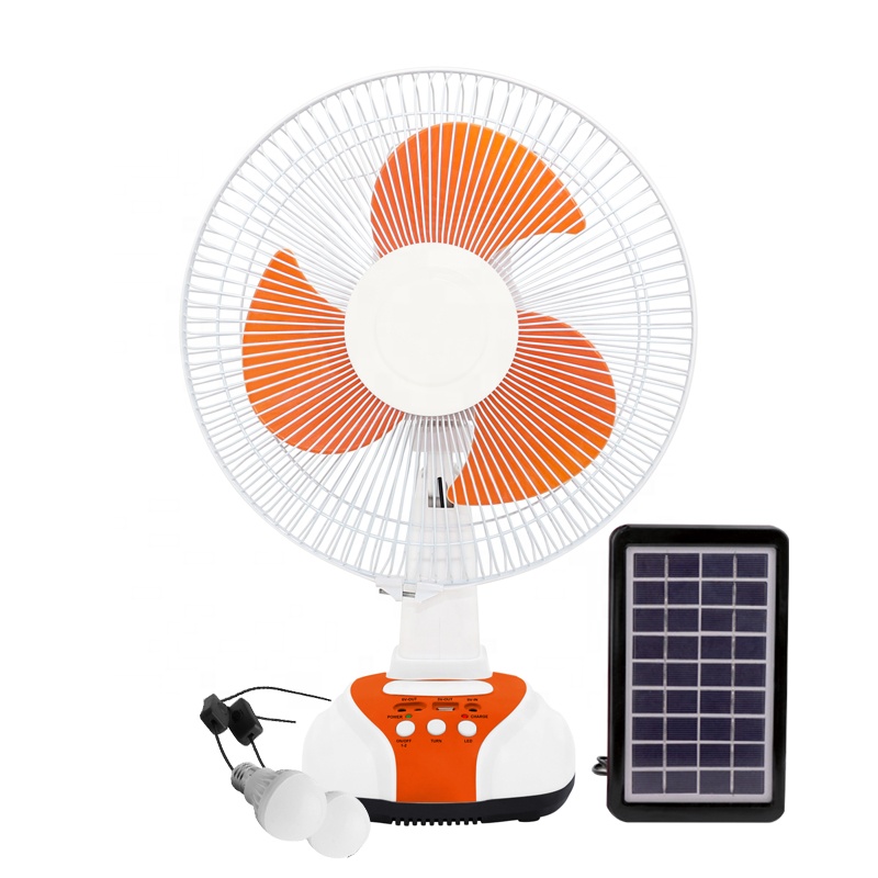 12 Inch Rechargeable Emergency Table Fan Plastic charger AC DC Oscillating  OEM Table Fan Rechargeable Fan
