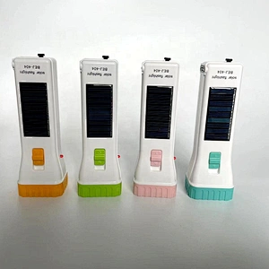 BEJ-404 Cheap Outdoor Portable Pocket Solar Rechargeable Emergency Plastic1W LED Flashlight