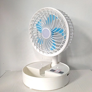Wholesale Electric Portable Mini Fan Silent USB Charging Home Office Use Desktop Rechargeable  Foldable  Fan With Table Lamp