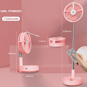 Office Outdoor Household Telescopic Freestanding Folding Portable USB Table Fan With Humidification