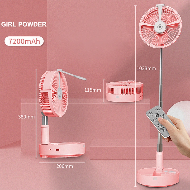 Office Outdoor Household Telescopic Freestanding Folding Portable USB Table Fan With Humidification