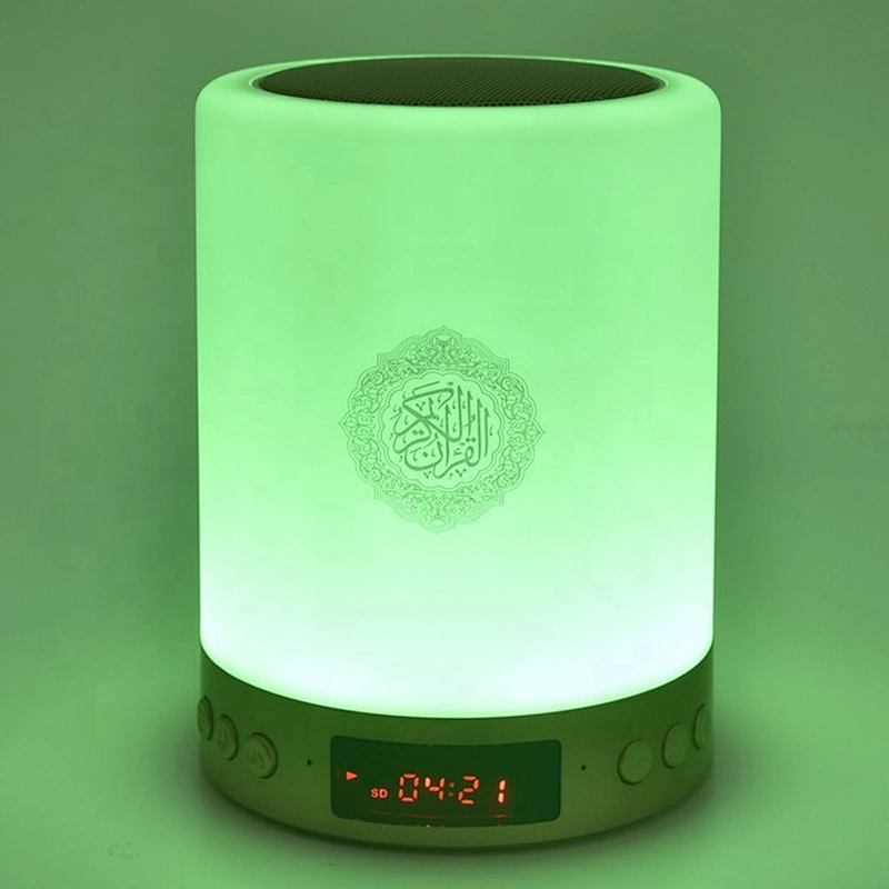 Wholesale portable mini Islamic Gift mp3 Music Player Digital Quran Touch LED Lamp App Control Speaker  Lasting Battery sq112