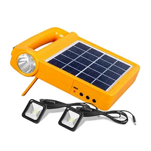 portable aolar panel emergency light kits flood light set multifunctional mini solar lighting system