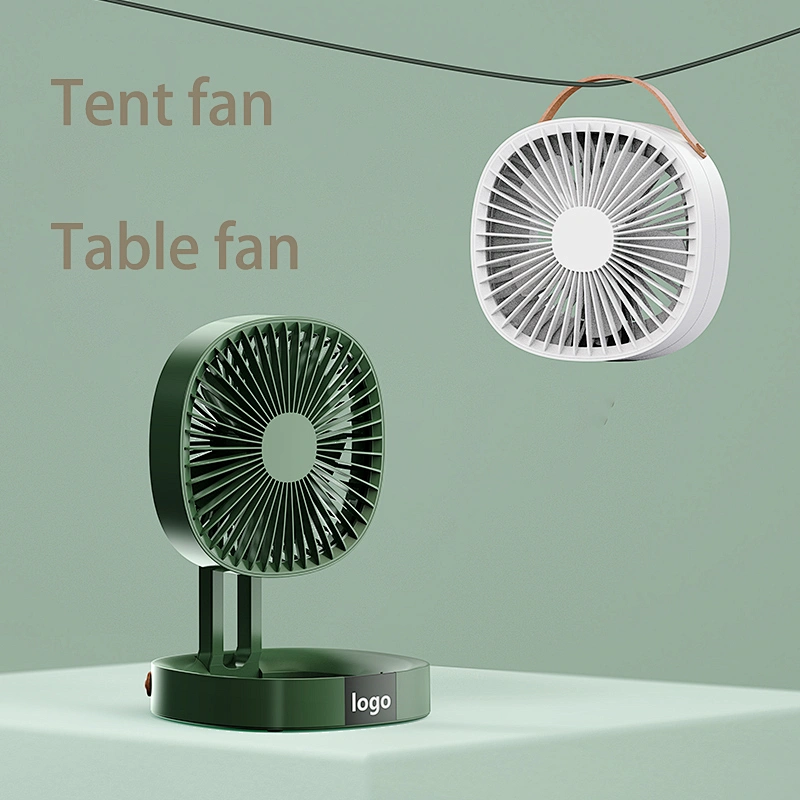 2022 newest zhongshan fold desk portable USB charging small wireless DC 3V 5V 12V 24V outdoor camping led ceiling fan with light