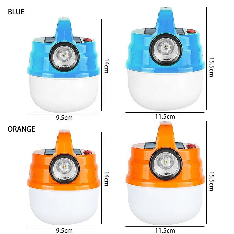 HB-V70 Solar Rechargeable Emergency Lantern with 1W Light + 32*LED Lamp Bead 1200mAh USB Charging Wire Handle Hook