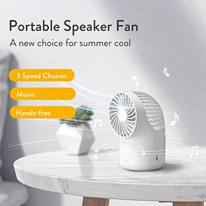2 In 1 Speaker Fan Wireless 5.0 Portable Mini Multifunctional Speakers Cool Music For Smartphone
