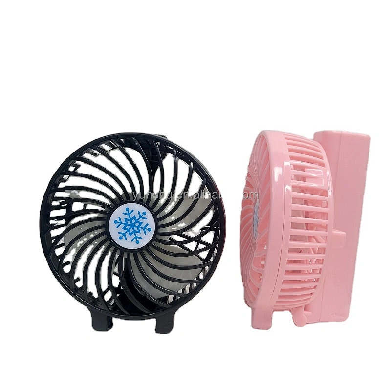 Custom portable small usb office air cooler plastic pocket handheld rechargeable mini folding fan