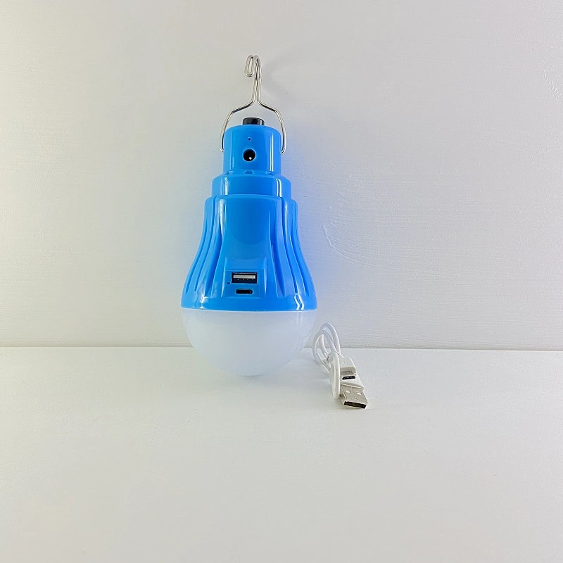 rechargeable 5w usb charging emergency light e12 led bulb with hook usb output