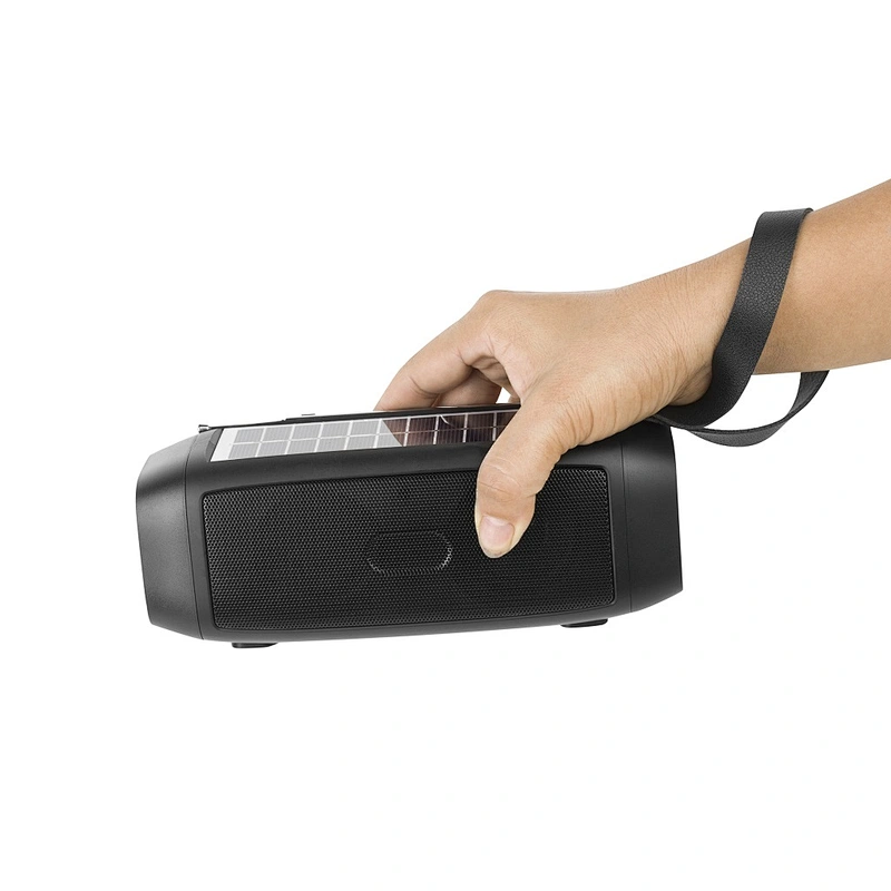 Solar mini multi-function bar wireless stereo player music MP3 speaker with 10W led lamp