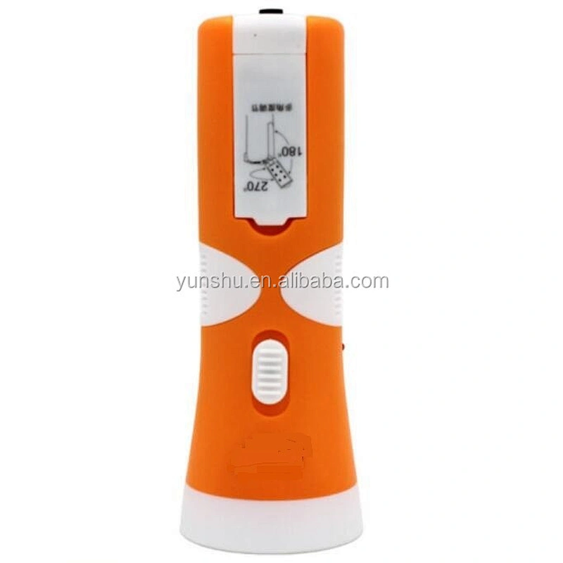 Small 400mAh Lead-acid battery plastic ultra bright rechargeable led flashlight with side light stand table lamp