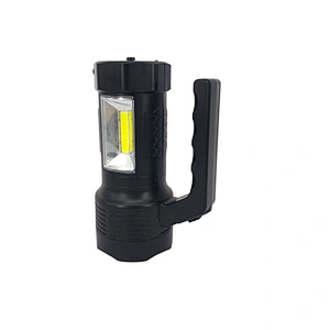 New plastic electric hand lamp Super bright LED rechargeable flashlight with side lantern