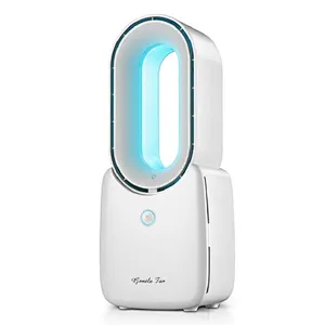 Wholesale Portable Summer Mini Electric Cooling Bladeless Desk Fan with LED Light