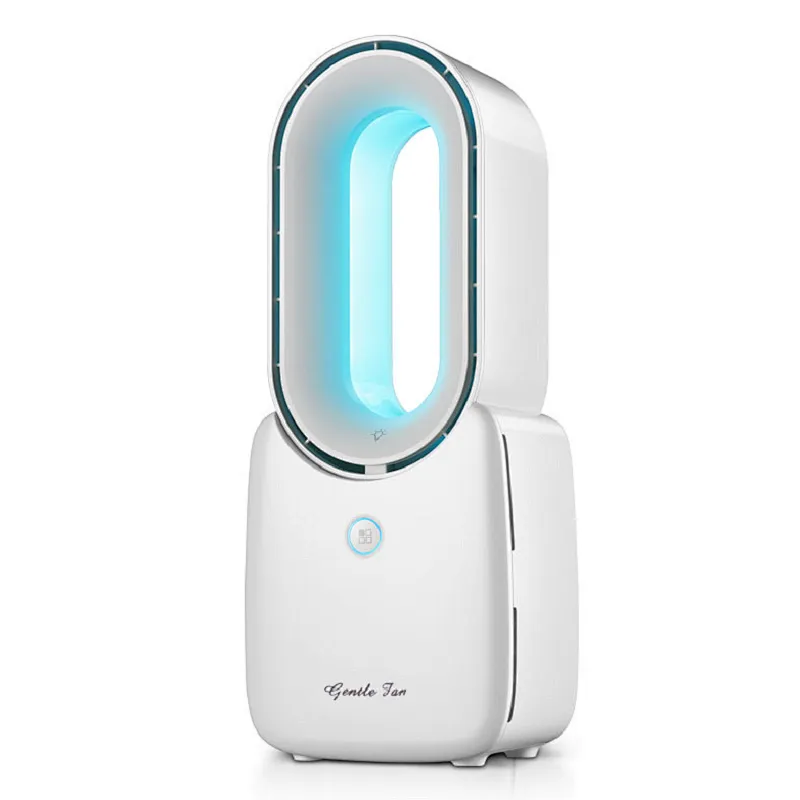 Wholesale Portable Summer Mini Electric Cooling Bladeless Desk Fan with LED Light