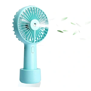 20ml Water Tank Rechargeable USB Battery Operated Spray Water Hand held 3 Speeds Strong Wind Mini Humidifier Misting Fan