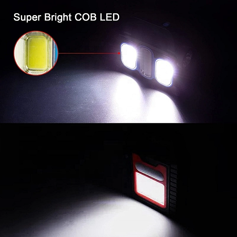 solares 3 en 1 COB recargable por USB carga para dispositivo linterna de emergencia impermeable LED de mano