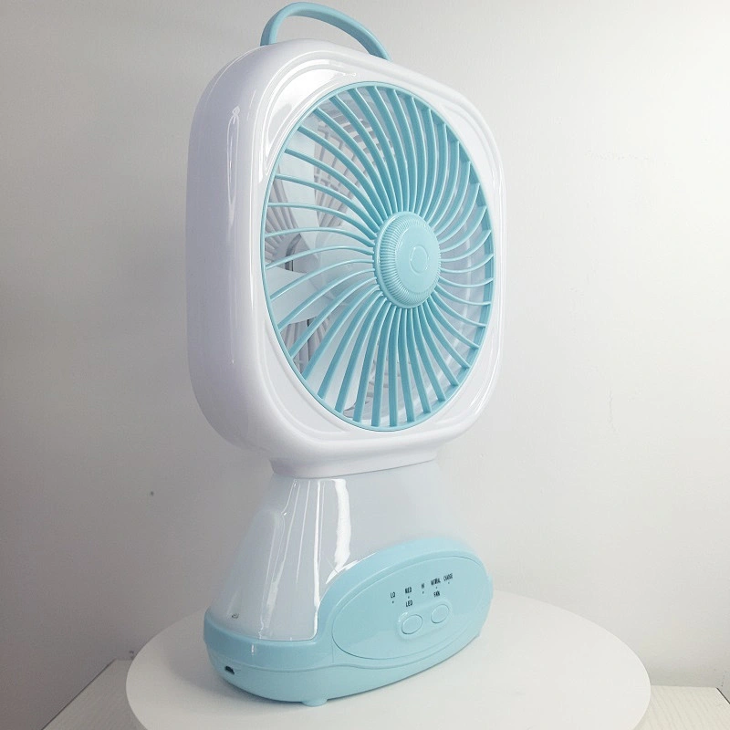 6inch  home study Rechargeable battery emergency electric table fan with LED night light  hot sell electric fan save energy