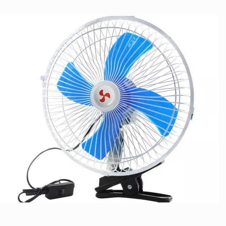 DC 12V 24V Car Fan Oscillating Portable Auto Car Fan 10 Inch Mini Car Fan