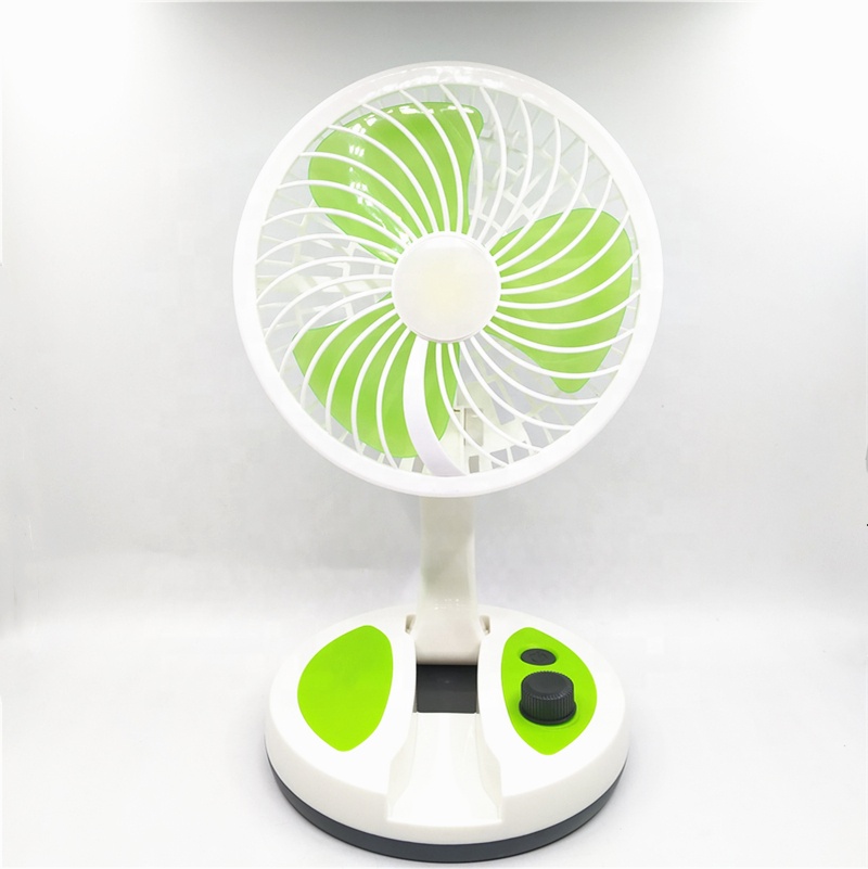 Folding fan lights charging desk fan lights folding charging fan lights stepless speed regulation DESCARL 5811