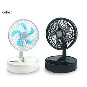 Wholesale Electric Portable Mini Fan Silent USB Charging Home Office Use Desktop Rechargeable  Foldable  Fan With Table Lamp