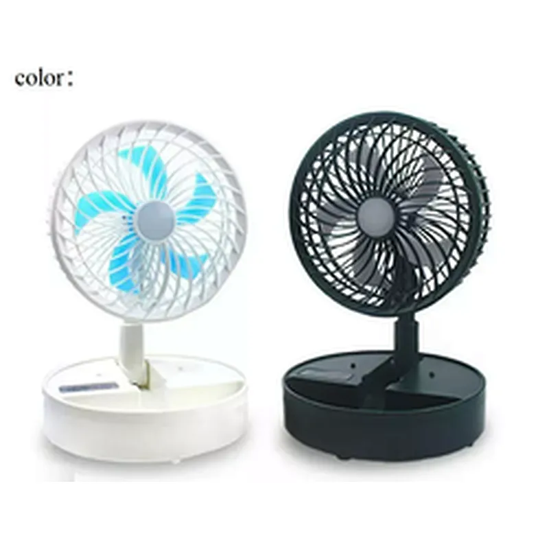 Wholesale Electric Portable Mini Fan Silent USB Charging Home Office Use Desktop Rechargeable  Foldable  Fan With Table Lamp