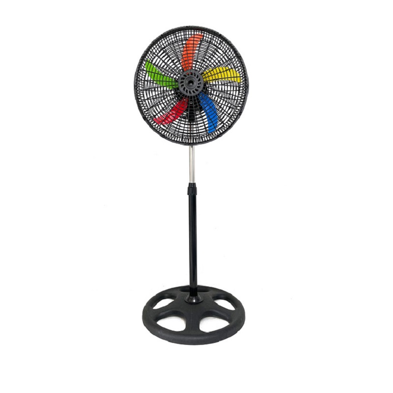 Hot sale south America  5 pp Colour Blade 18 Inch Pedestal Stand Fan 3 Adjustable Speed for Indoor Bedroom Living Room