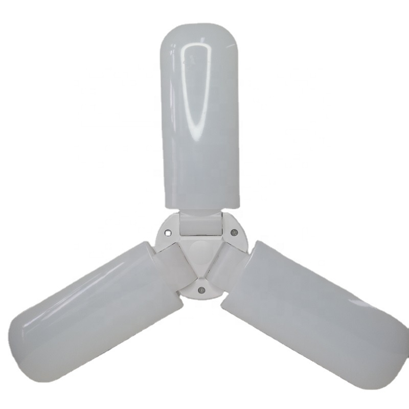 New Design 45W 60W Deformanle Led Fan Bulb E27 Adjustable light Foldable Fan Blade Led Light 360 Degree Energy Saving Led Bulb