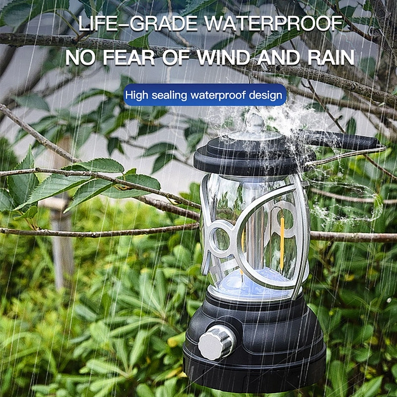 Forest Lantern 3*AA Battery Hand LED Bulb Lamp for Outdoor Camping Lighting