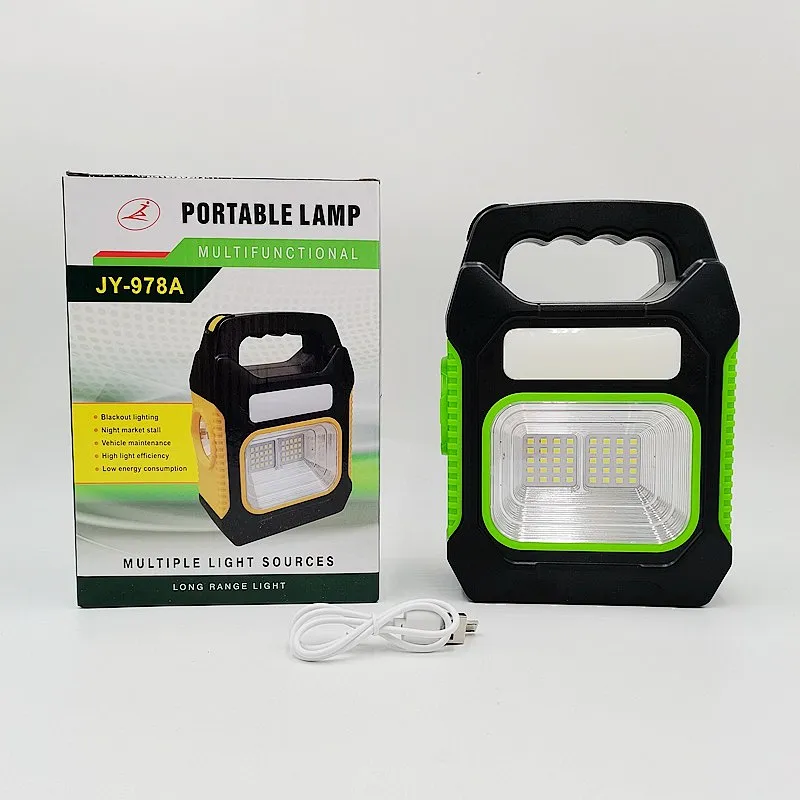Outdoor waterproof multiple light sources solar USB charge cob camping energy lantern led tent lamp with power bank flashlight