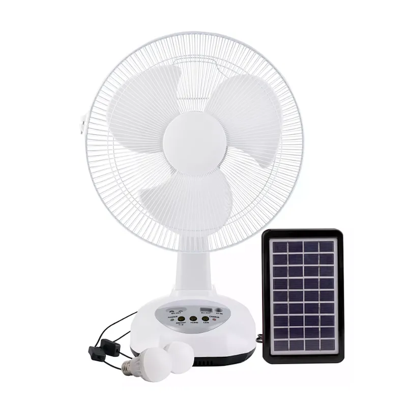 Portable Battery Rechargeable Table Fan 12v DC Solar Power Solar Fan With Solar Panel
