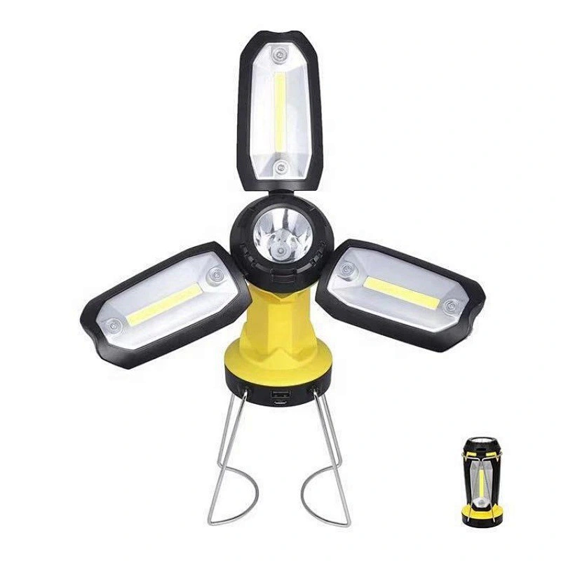 Super Bright COB Working Lamp Portable LED Collapsible Battery Operated Camping Lantern