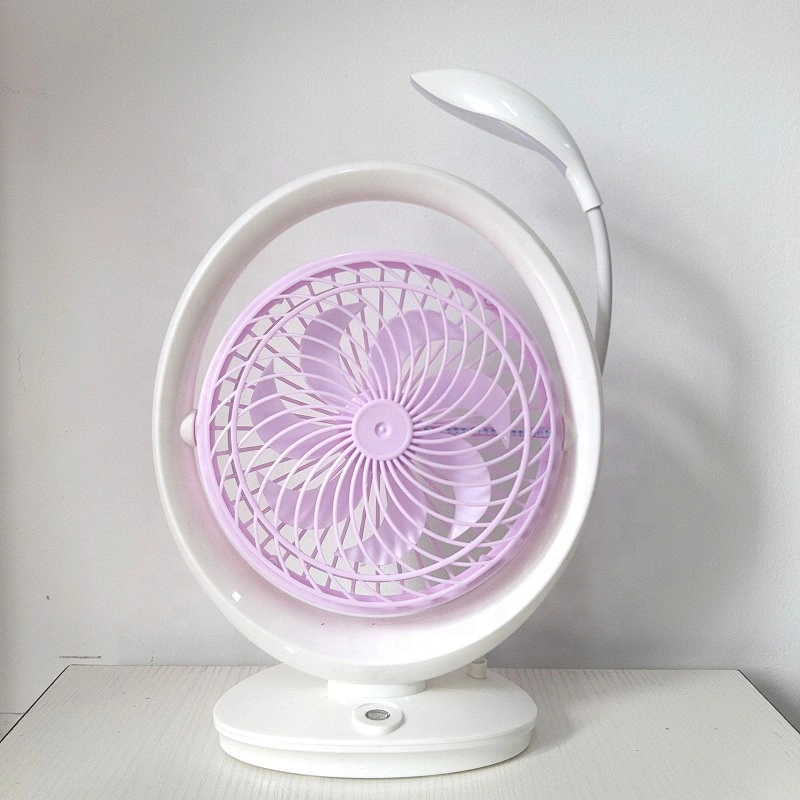 Hot sale usb outdoor campinp 8 inch ac dc3 speed adjustable rechargeable emergency fan with light led lithium battery