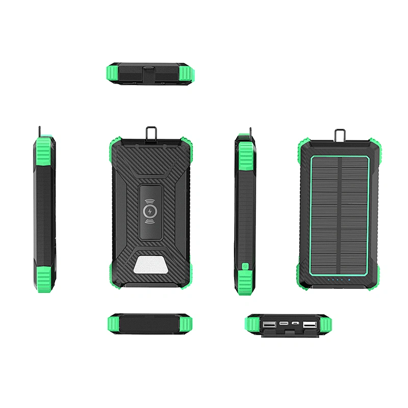 Mini solar panel portable wireless charging consumer electronics power bank key kit battery 5000 10000 20000 30000 mAh gift set