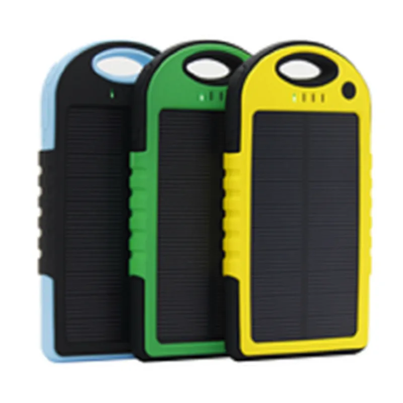 Custom waterproof portable charger mini power bank solar fast charge mobile 5000mah 8000mah
