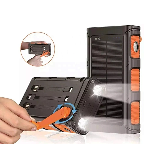 30000mah 4000mah solar energy mobile power bank induction charge with hand crank generator
