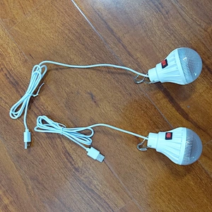 Solar emergency energy storage lighting system 12000mAh battery 9V 15W solar panel with 2pcs bulb and 2pcs 5-in-1 charging cable